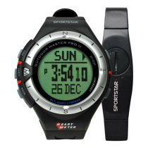  Mountaineering altitude Air pressure temperature multi-function meter Step heart rate Chest belt running sports waterproof smart electronic watch