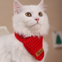 Cat dog scarf autumn and winter warm teddy bear small cat dog pet trend knitted dress jewelry scarf