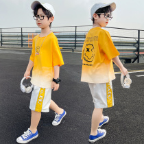 Boy Clothing Boy Short Sleeve Suit 2022 New Summer Thin sport Two sets of ocean gas children summer clothing great child tide