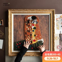 Wall Frog X string art Klimt kiss diy handmade winding nail painting festival wedding gift