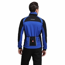 Mountain bike riding clothes mens autumn and winter thick warm fleece bicycle riding clothes trousers set windproof and waterproof
