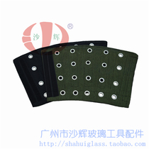 Glass labor insurance handling anti-cutting wrist guard sleeve gloves canvas polyester khaki iron buckle strip steel sheet