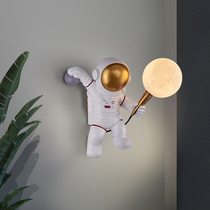 Nordic creative astronaut wall lamp Net red bedroom bedside designer personality decoration moon childrens room small wall lamp