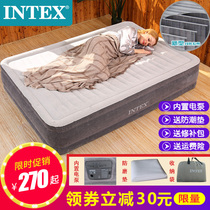 INTEX Inflatable mattress double home folding bed air cushion bed single enlarged simple portable padded inflatable air bed