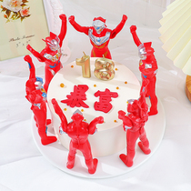Net Red Boy Cake Decoration Hero Superman Swing Piece Childrens Festival Birthday Candle Monster Toy Storm Rich Plugin