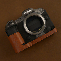 VR original cowhide Canon EOS R5 R6 holster Camera bag Camera holster base half set of leather protective case