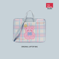 Shockproof cute computer bag 13 3 inch simple ins Wind plus velvet multifunctional 14 shoulder 15 6 light protective cover