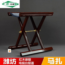 Weifang mahogany Silverwood folding portable household adult backrest fishing chair high-end living room stool