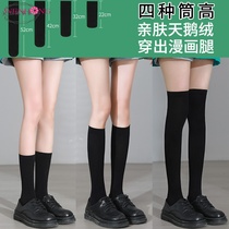White Jk Calf Socks Woman Spring Autumn Summer Black Socks Woman Midbarrel Socks Outside Wearing Tide long cylinder overknee socks silk stockings