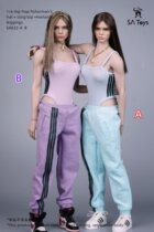 Spot 1 6 female soldiers clothes hip-hop fishermans hat backless bunches feet casual pants 12 inch doll tbl ph