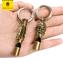 Outdoor survival whistle referee training Sports treble childrens toys pendant survival emergency brass small whistle