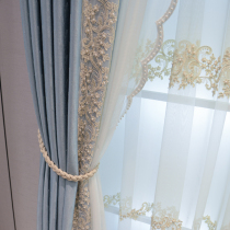 Curtains New light luxury French modern shading living room European simple bedroom screen curtain Princess wind window screen high-end