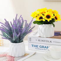 Sunflower fake flower simulation flower decoration Plant potted living room decoration Rose plastic bouquet table floral ornaments
