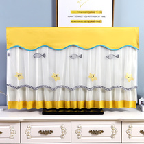 TV Hood dust cover cloth LCD desktop hanging cover cloth towel 65 inch 55 inch cloth lace simple modern