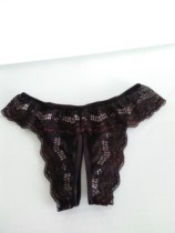 Sexy taste inside clothes underwear extreme temptation uniform transparent suit passion open crotch Dew thong female sister