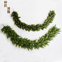 1 8 m Christmas rattan PE pine cone pine needle flocking Nobeson plastic leaves simulation leaf hanging decorations