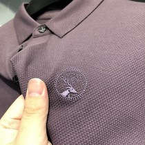 Solid color long sleeve T-shirt mens pineapple shirt mens polo shirt shirt autumn jacket embroidery middle-aged casual loose