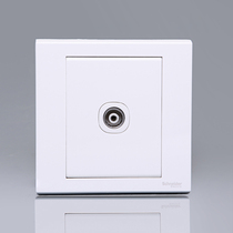 Schneider switch socket weak current panel single TV cable digital TV TV socket Ruyi White