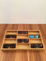 Meiyida 17 bamboo Plaid storage storage box glasses display box retro trend