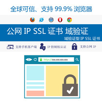 Globally Trusted Public IP SSL certificate support IP 99 9% browser by a simple domain validation