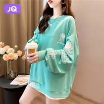 The Jing Kiri Gestational Woman Dress Spring Autumn Clothing Fashion Small Sub Loose Spring Dress Blouse Spring Casual Long Sleeves Mid-Length