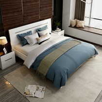 Double Tiger double bed 1 8 M master bedroom modern simple wedding bed economical storage bed 1 5 high Box storage bed 16H1