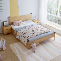 Double Tiger childrens bed solid wood boys and girls bedroom 1 2 meters 1 5 meters beech wood Youth Student single bed 21R