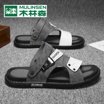 Wood Linson Sandals Sandals Mens Summer Breathable Soft Bottoms Casual Sports Beach Shoes Men Light External Wear Non-slip Sandals