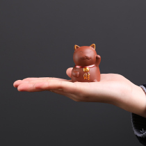 Zisha tea pet ornaments boutique can raise tea to play lucky cat Mini small creative ceramic home opening gift table