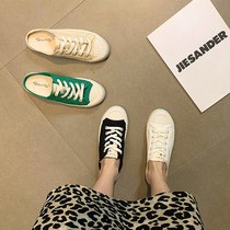 Summer new thin Baotou half slippers women wear white shoes womens shoes without heels board shoes pedal canvas shoes