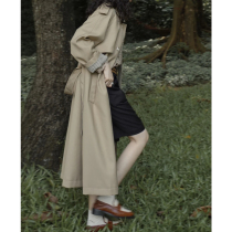 Retro Yingren Windcoat Jacket Woman with a small child 2022 Chunqiu Advanced sense card for its cashew texture Large coat