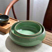 Creative minimalist ceramic windproof ashtray large drawing room tea table office room fruit basin tea washing water fairy flower pot