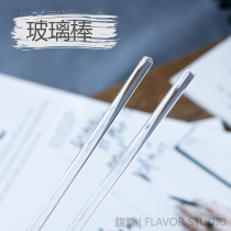 Fu Lei diy round head glass stirring rod high quality solid borosilicate glass rod 20cn a pack