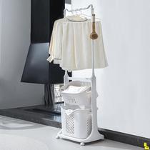 Dirty clothes basket hangers floor bedroom Net Red simple hanging bag storage shelf drying rack household clothes hat Rod