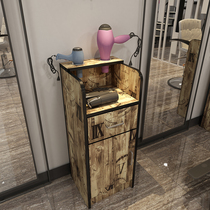 Simple retro barber shop tool cabinet hair salon tool cabinet hairdressing display cabinet Cabinet mirror cabinet