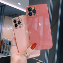 ins straight edge electroplating Apple 13 mobile phone case 12 all-inclusive anti-drop pro for 12promax female personality silicone soft
