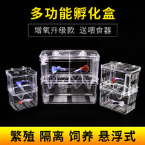 Guppies breeding box Incubator double self-floating juvenile egg incubator spawning room fighting fish isolation box extra large