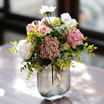 Nordic Simulation Bouquet Nesting Table Fake Flowers Living-room Floral Creativity Putting Room Light Lavish Vase Decorations