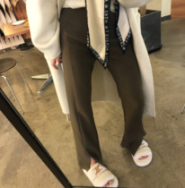 THEOPENDM 2021 autumn and winter New Korean version of split small micro Bell pants female slim Joker leisure tide