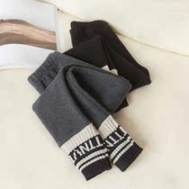 Girls plus velvet leggings autumn and winter thickened 2022 winter new foreign style wear Korean version of one velvet children's pants