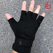 Public hair 3514 factory half finger inside gloves outdoor riding genuine black wear-resistant tactics breathable fitness sports