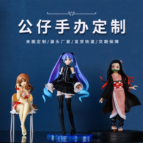 Hand-made custom animation two-dimensional doll blind box PVC resin ornaments cartoon model edge empty series customized