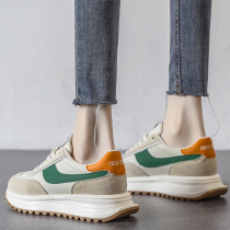 Light Extravaganza Superior ~ Huffshoe Women 2022 Spring new womens shoes Old Daddy Network Red genuine leather casual sneakers 