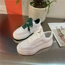 Beautiful woman bi ready to dissolve shoes 2022 spring new genuine leather thick bottom small white shoes board shoes casual 100 hitch youthfulness 