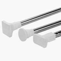 Non-perforated telescopic rod bath curtain rod bathroom toilet brace curtain rack hanging clothes rod straight rod shape