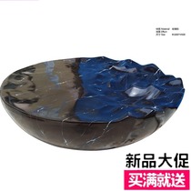 The hotels new Guangdong abstract water wave coffee table decoration FRP sculpture soft modern simple ornaments