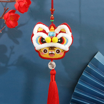 Ping An charm creative sachet diy material bag hand embroidered lion lion Tiger pendant sachet sachet Ping An Fu Hefu bag