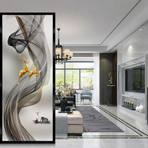Modern minimalist art glass screen decoration translucent entry entrance Living room bathroom partition custom craft deer
