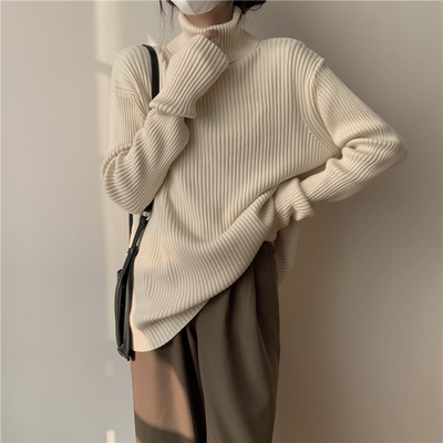 taobao agent Black colored demi-season sweater, knitted jacket, plus size, increased thickness, fitted
