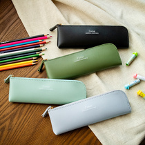 Pure color simple hipster college student pen bag girls boys Mini small pen bag female Korean version of new cute stationery